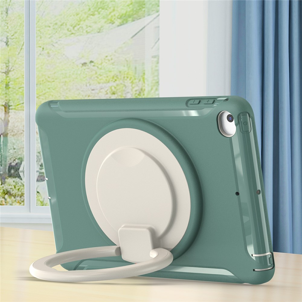 360° Rotary Kickstand Drop-Proof Tablet Protective Cover for iPad mini 4/(2019) 7.9 inch - Emerald Green-9