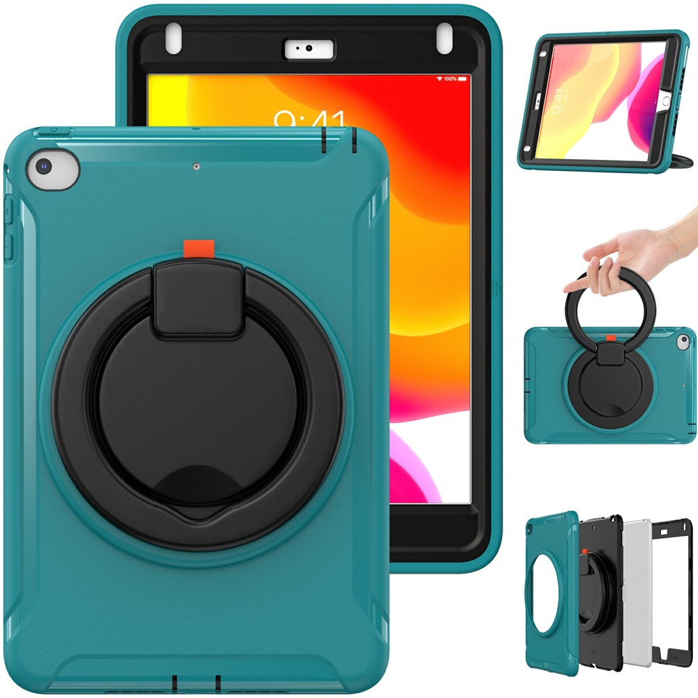 360° Rotary Kickstand Drop-Proof Tablet Protective Cover for iPad mini 4/(2019) 7.9 inch - Blue/Black-1