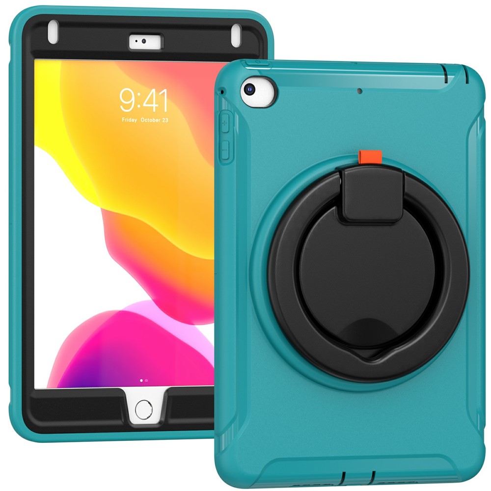 360° Rotary Kickstand Drop-Proof Tablet Protective Cover for iPad mini 4/(2019) 7.9 inch - Blue/Black-10