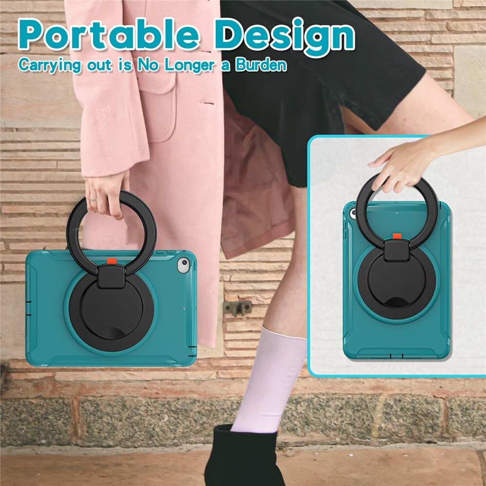 360° Rotary Kickstand Drop-Proof Tablet Protective Cover for iPad mini 4/(2019) 7.9 inch - Blue/Black-2