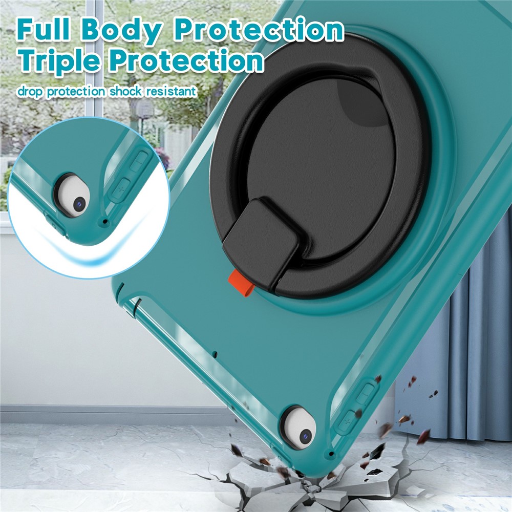 360° Rotary Kickstand Drop-Proof Tablet Protective Cover for iPad mini 4/(2019) 7.9 inch - Blue/Black-3