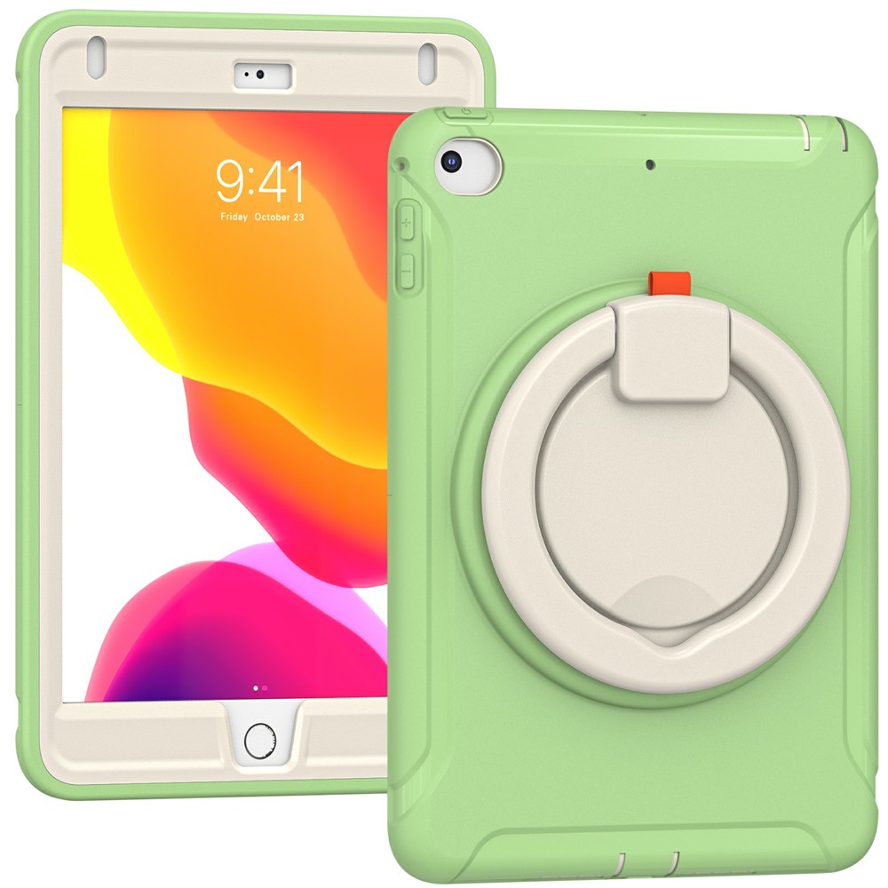360° Rotary Kickstand Drop-Proof Tablet Protective Cover for iPad mini 4/(2019) 7.9 inch - Matcha Green-10