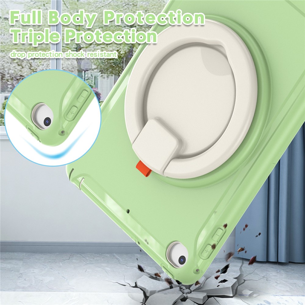 360° Rotary Kickstand Drop-Proof Tablet Protective Cover for iPad mini 4/(2019) 7.9 inch - Matcha Green-3