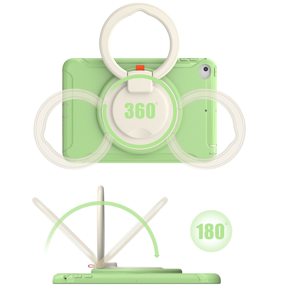360° Rotary Kickstand Drop-Proof Tablet Protective Cover for iPad mini 4/(2019) 7.9 inch - Matcha Green-5
