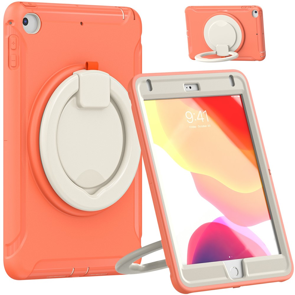 360° Rotary Kickstand Drop-Proof Tablet Protective Cover for iPad mini 4/(2019) 7.9 inch - Living Coral-11