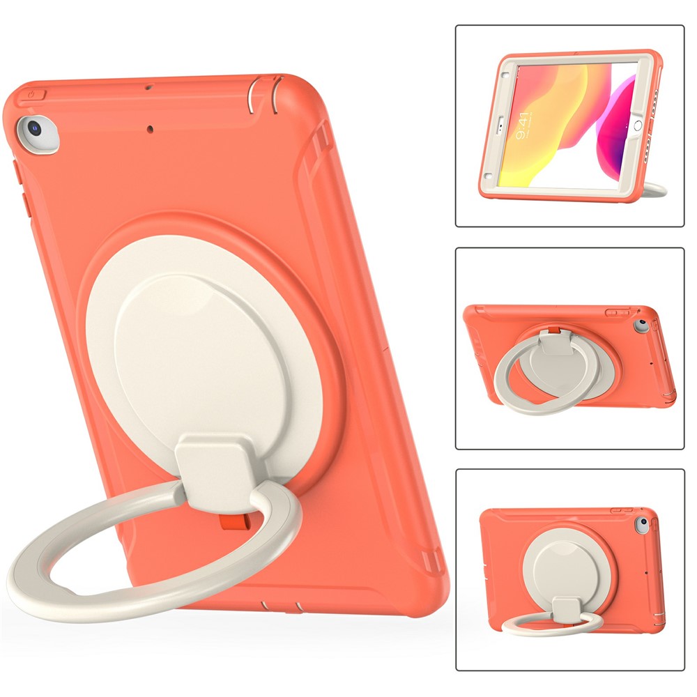 360° Rotary Kickstand Drop-Proof Tablet Protective Cover for iPad mini 4/(2019) 7.9 inch - Living Coral-12