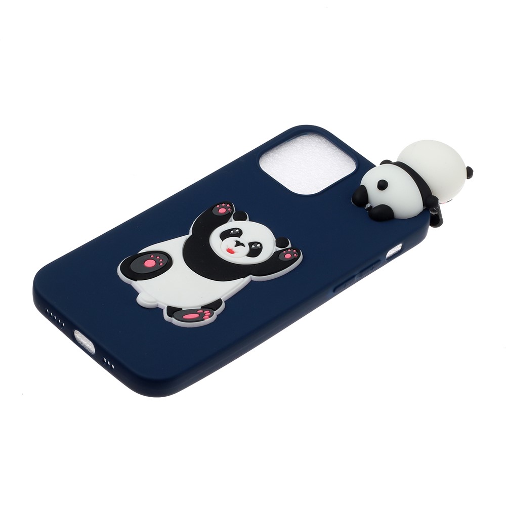Cute 3D Doll Decor Pattern Printing Silicone Mobile Phone Case for iPhone 13 6.1 inch - Cheering Up Panda-3