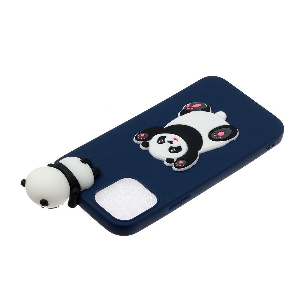 Cute 3D Doll Decor Pattern Printing Silicone Mobile Phone Case for iPhone 13 6.1 inch - Cheering Up Panda-4