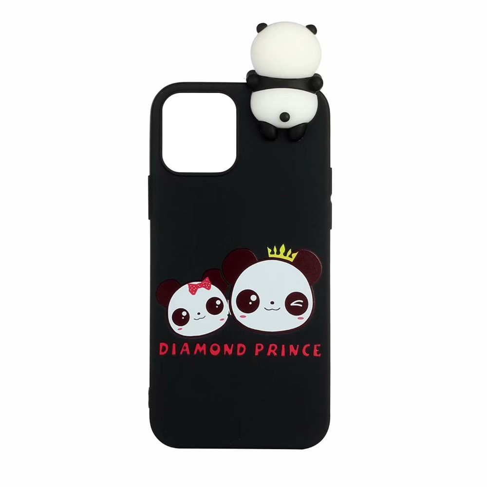 Cute 3D Doll Pattern Printing TPU Protector Phone Case for iPhone 13 mini 5.4 inch - Diamond Prince-1
