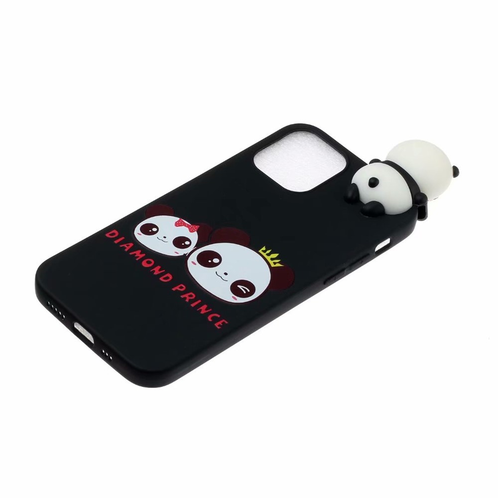Cute 3D Doll Pattern Printing TPU Back Case for iPhone 13 Pro 6.1 inch Mobile Phone Casing - Diamond Prince-3