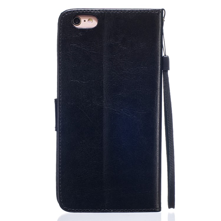 Dandelion and Lovers Leather Wallet Case for iPhone 6s 6 - Black-2
