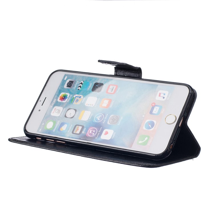 Dandelion and Lovers Leather Wallet Case for iPhone 6s 6 - Black-5