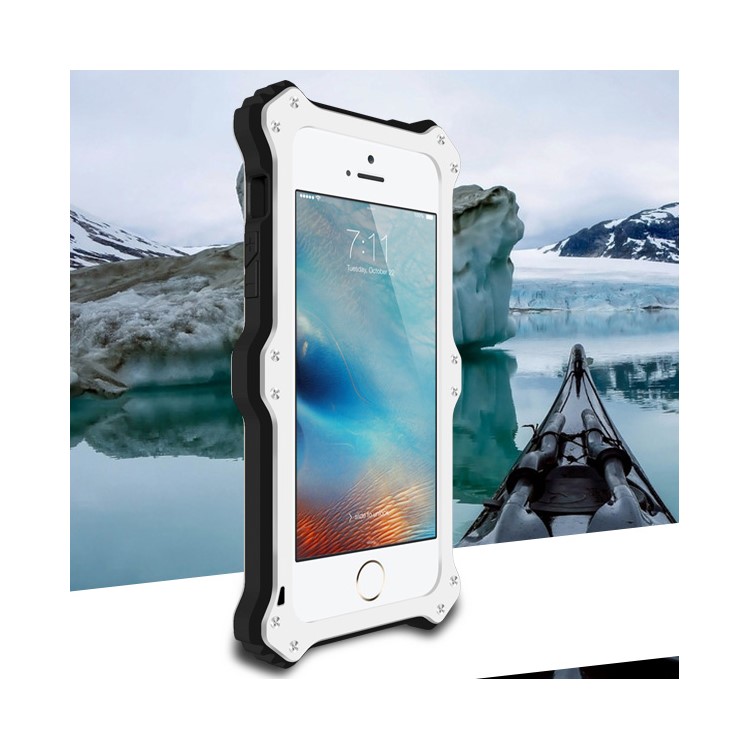 

LOVE MEI MK2 Противоударная Алюминиевая Силиконовая Гибридная Крышка Для Iphone Se / 5s / 5 - Белый, iPhone SE
