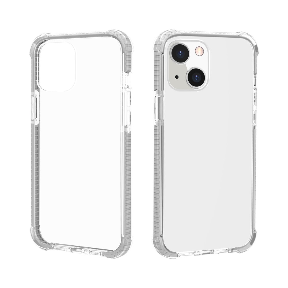 Acrylic Shockproof Protective Transparent Thickened Four Corners Phone Case Case for Apple iPhone 13 mini 5.4 inch - White