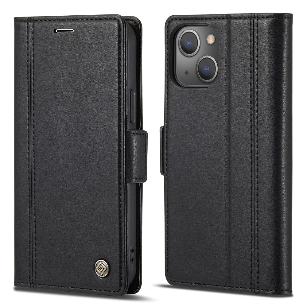 LC.IMEEKE PU Leather Wallet Stand Shockproof All-round Protection Phone Case for iPhone 13 mini 5.4 inch - Black
