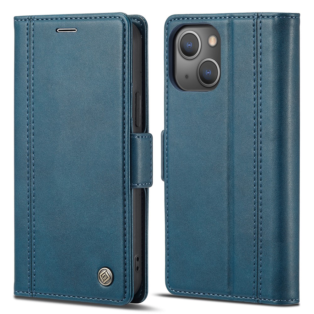 LC.IMEEKE PU Leather Wallet Stand Shockproof All-round Protection Phone Case for iPhone 13 mini 5.4 inch - Blue