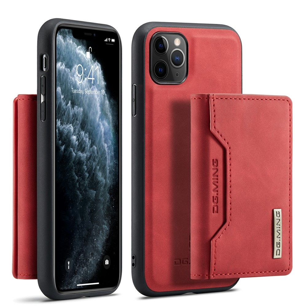 DG.MING M2 Series Detachable Wallet 2-in-1 Wireless Charging All-Inclusive Hybrid Case for iPhone 11 Pro Max 6.5 inch - Red