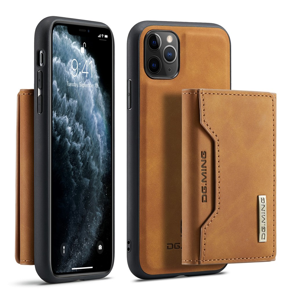 DG.MING M2 Series Detachable Wallet 2-in-1 Wireless Charging All-Inclusive Hybrid Case for iPhone 11 Pro Max 6.5 inch - Brown