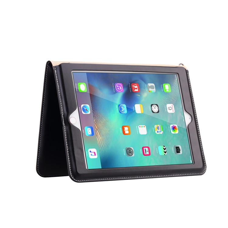 For iPad Pro 9.7 Smart Leather Flip Case Cover with Lanyard - Black-5