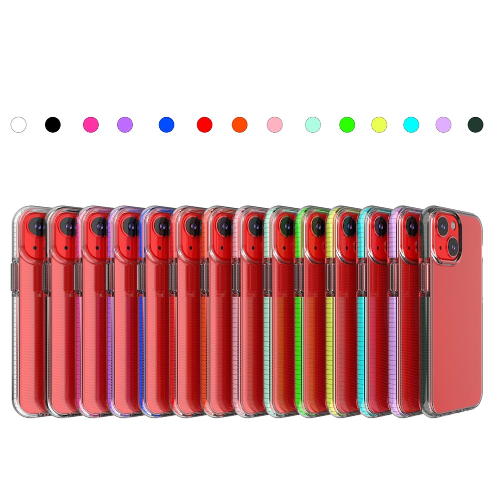 Wholesale Stripes Bumper Frame + Clear Back Panel Dual Color TPU Phone