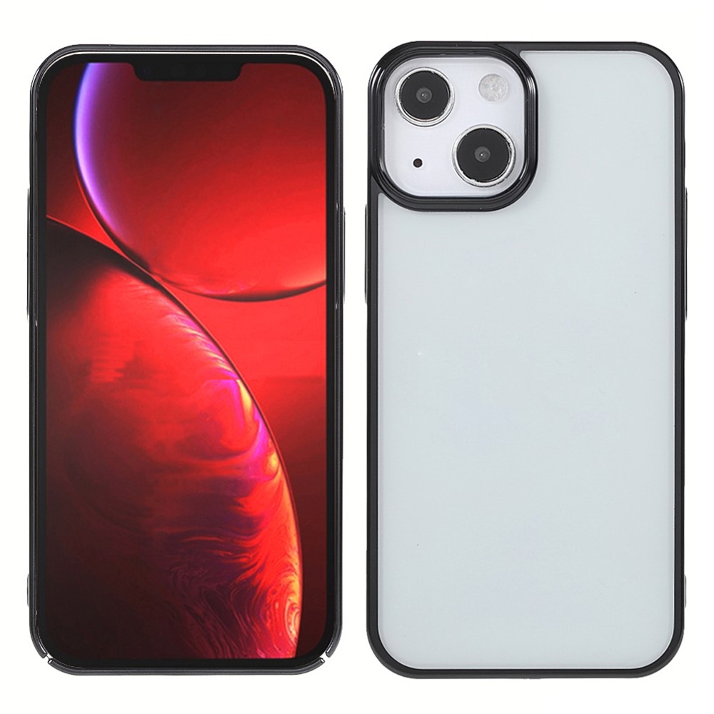 X-LEVEL Light Stylish Electroplating PC Shockproof Slim Phone Cover Case for iPhone 13 mini 5.4 inch - Black
