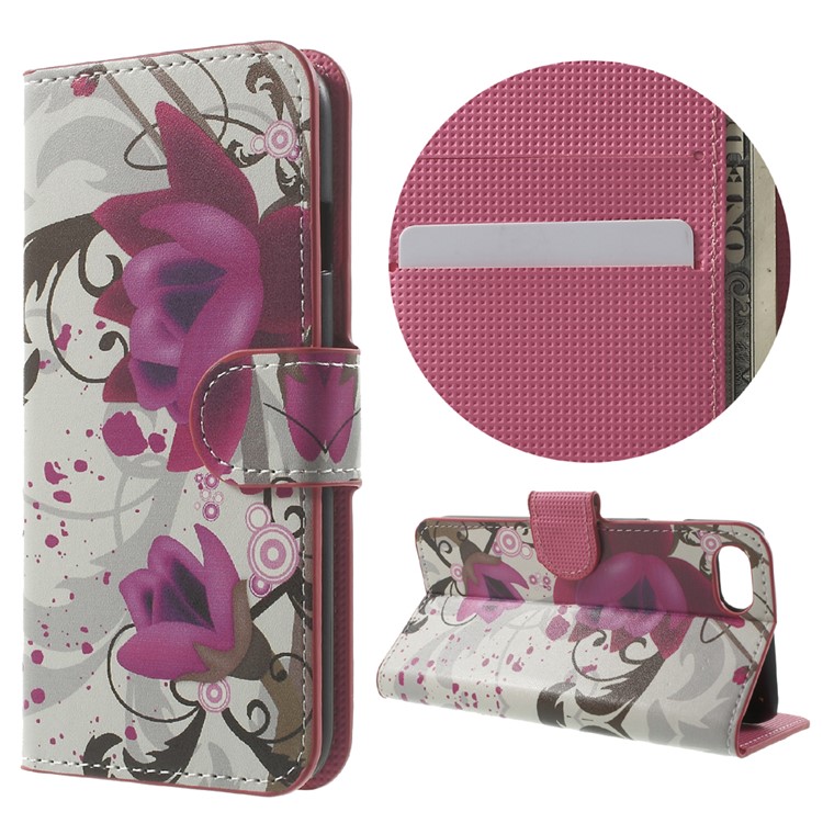

Wallet Leather Stand Case Cover for iPhone 7 4.7 Inch - Kapok Flowers, iPhone 7 4.7 inch