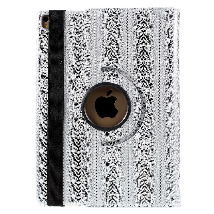 Snake Grain Rotating Smart Leather Stand Case for iPad Pro 9.7-inch - Silver-3