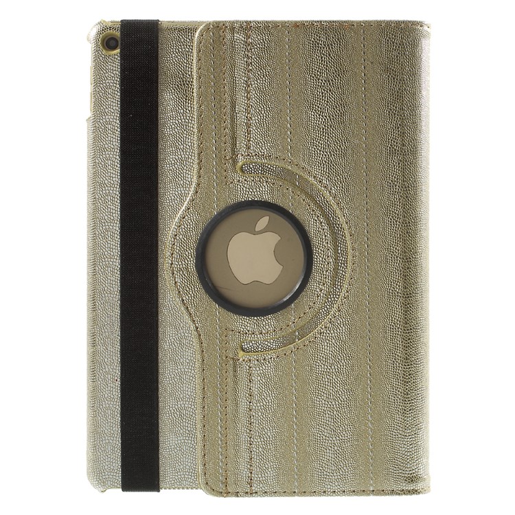 Snake Grain Rotating Smart Leather Stand Flip Case for iPad Air 2 - Gold-3