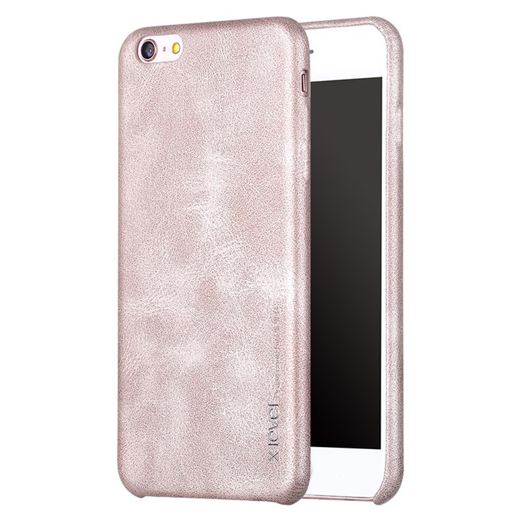 X-level vintage series leather coated hard case shell for iphone 6s plus / 6 plus - gold