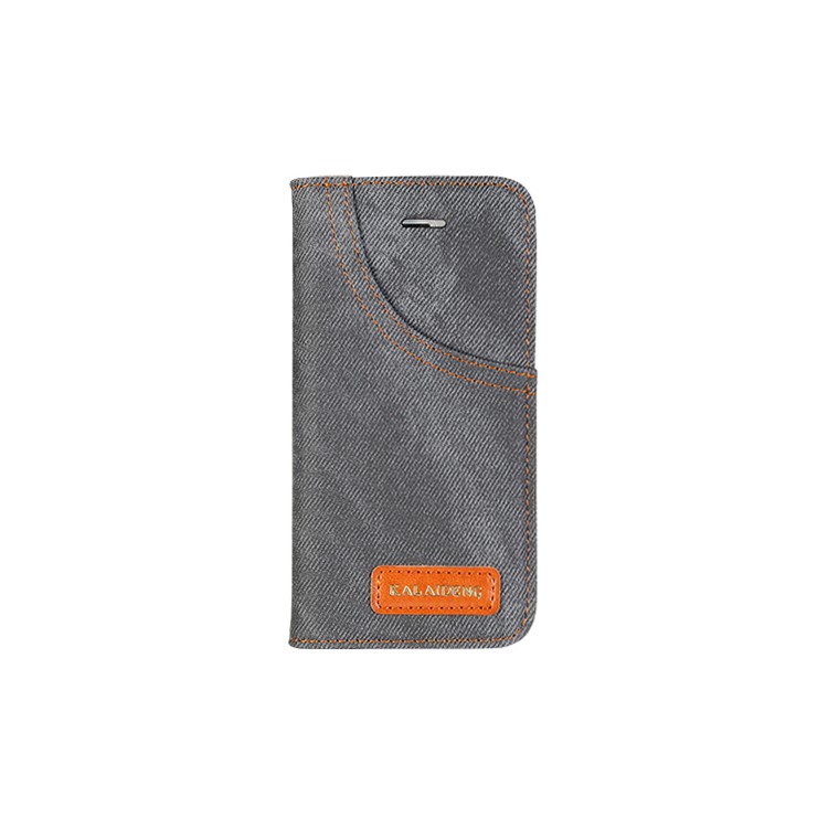 

KLD Funwear A Series for iPhone SE/5s/5 Stylish Denim Leather Protective Phone Shell - Black Blue, iPhone SE
