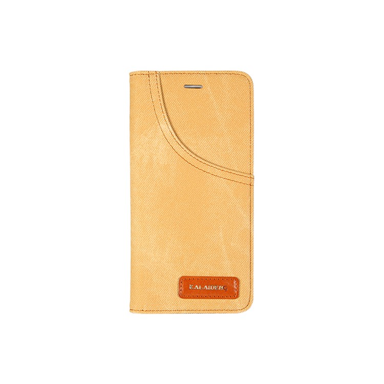 

KLD Funwear A Series for iPhone 6s 6 Demin PU Leather Stand Case - Khaki, iPhone 6s 4.7-inch
