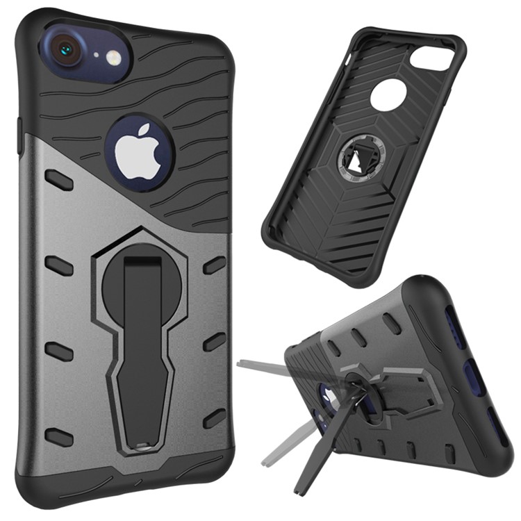 

Броня PC + TPU Подставка Для Гибридного Чехла Для Iphone 8 Plus / 7 Плюс 5,5 Дюймов - Серый, iPhone 8 Plus