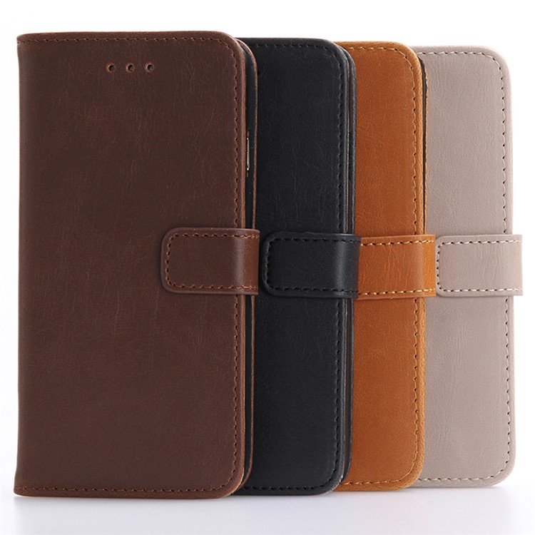 Retro Crazy Horse Wallet Stand Housse en cuir pour iPhone 7 4.7 pouces - Noir-6