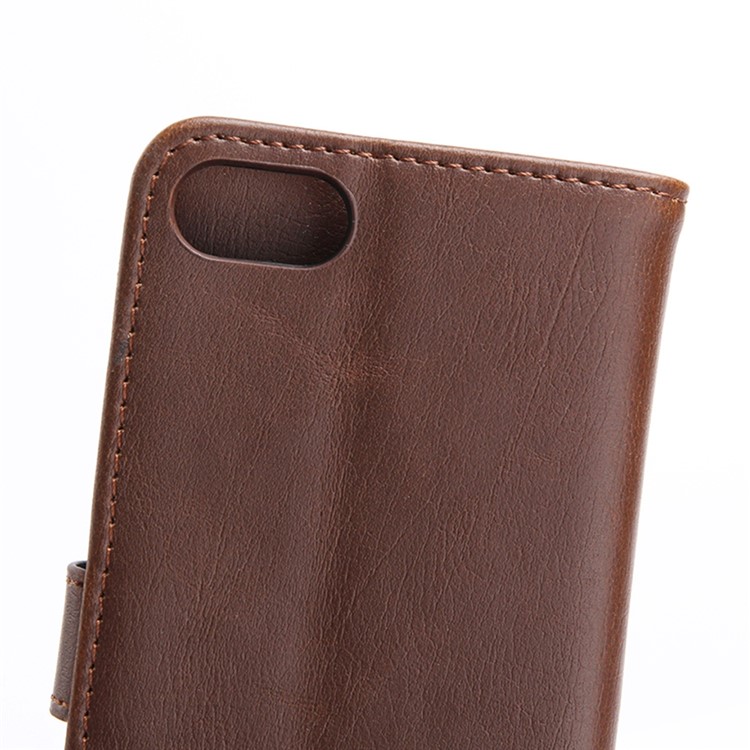 Retro Crazy Horse Wallet Leather Phone Case para iPhone 7 4.7 inch - café-10