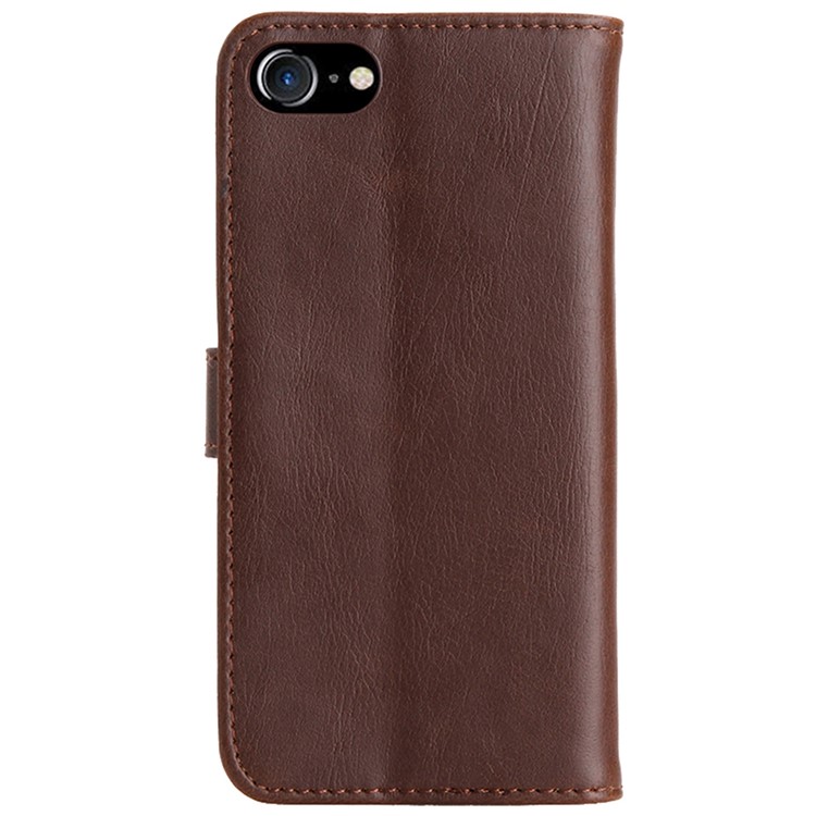 Retro Crazy Horse Wallet Leather Phone Case para iPhone 7 4.7 inch - café-3