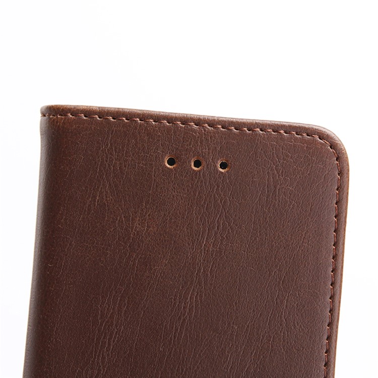 Retro Crazy Horse Wallet Leather Phone Case para iPhone 7 4.7 inch - café-8