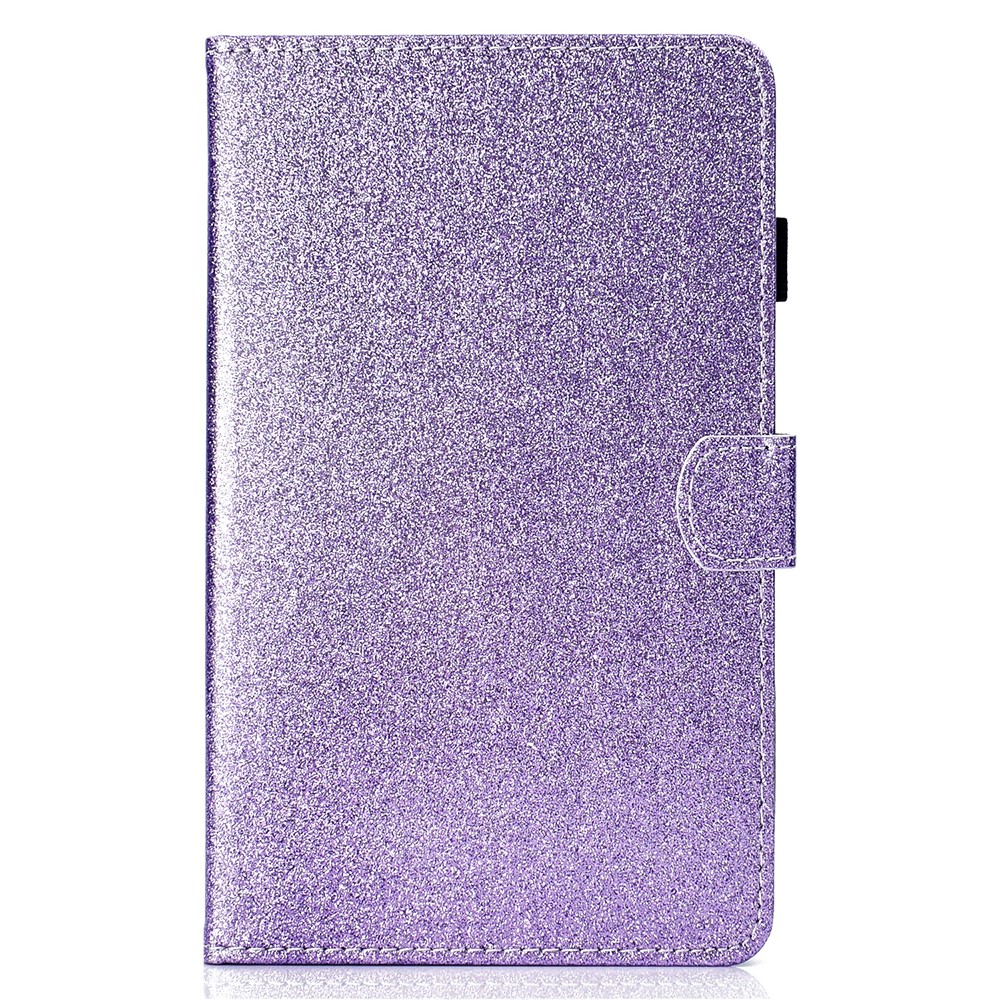 Glittery Powder Card Slots Stand PU Leather + TPU Shell for iPad mini (2021) / iPad mini 6 - Purple-2