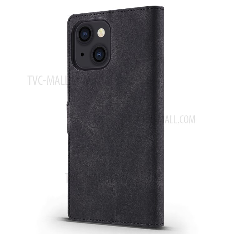 TAOKKIM Quality Flip Phone Case Leather Wallet Phone Cover for iPhone 13 mini 5.4 inch - Black-3