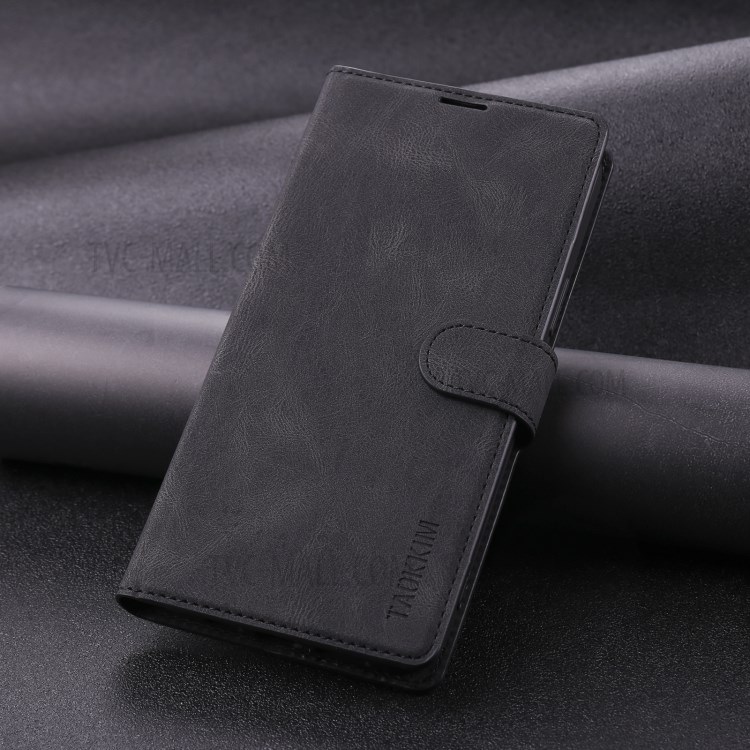 TAOKKIM Quality Flip Phone Case Leather Wallet Phone Cover for iPhone 13 mini 5.4 inch - Black-6