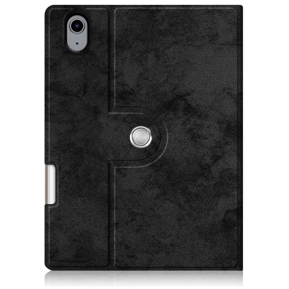 Rotary Adjustable Stand Design Solid Color PU Leather Tablet Cover Case for iPad mini (2021) - Black-3