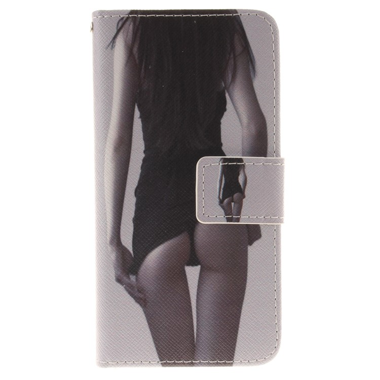 

Wallet Leather Stand Phone Case for iPhone 8 / 7 4.7 inch - Hot Girl