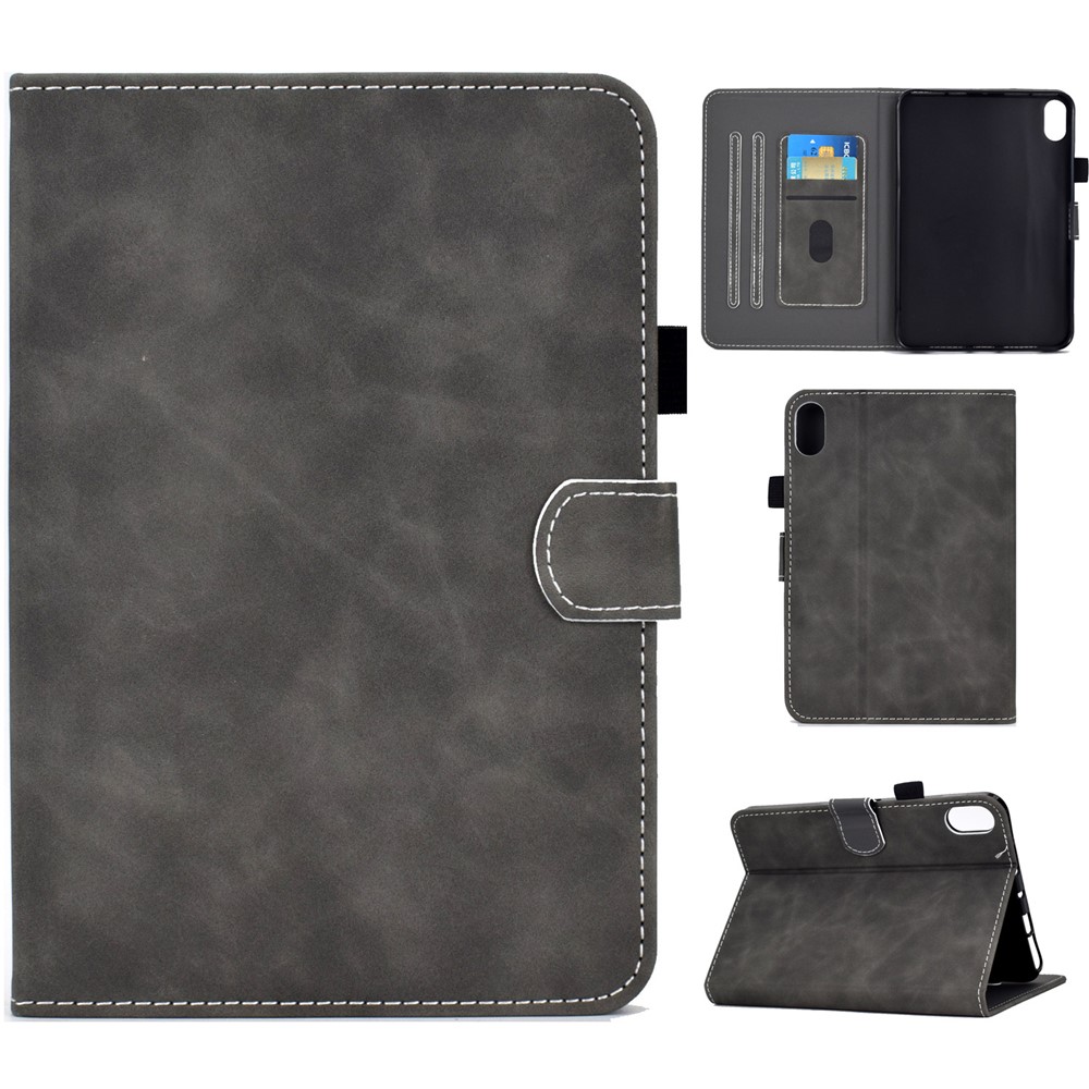 Built-in Card Slots Supporting Stand Quality Leather + TPU Tablet Case Protective Tablet PC Shell for iPad mini (2021) - Black-11