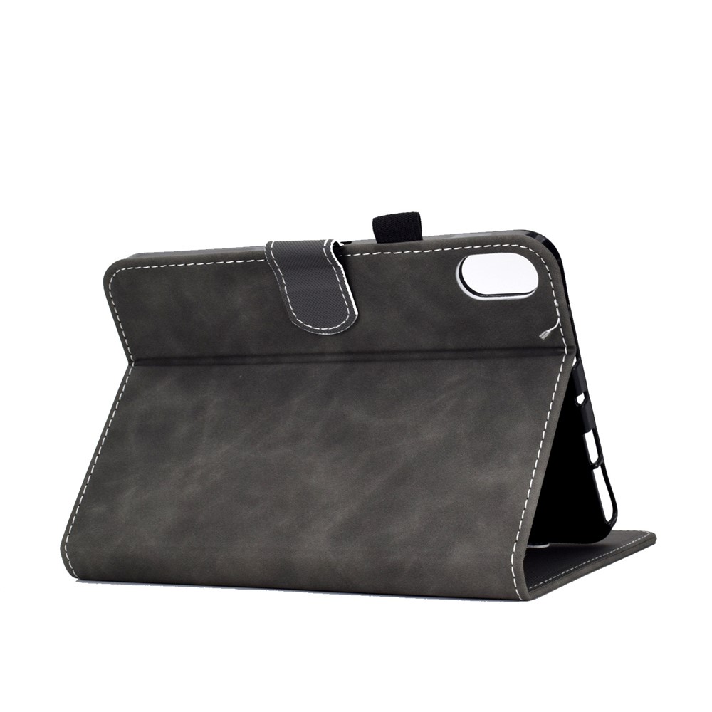 Built-in Card Slots Supporting Stand Quality Leather + TPU Tablet Case Protective Tablet PC Shell for iPad mini (2021) - Black-6
