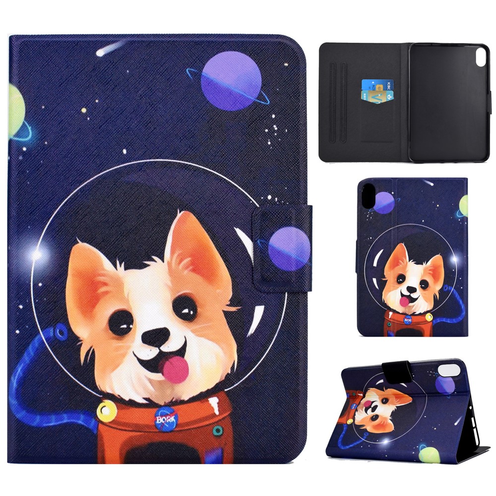 Pattern Printing Stand Card Slots Design Tablet Leather Case Cover for iPad mini (2021) - Dog-11