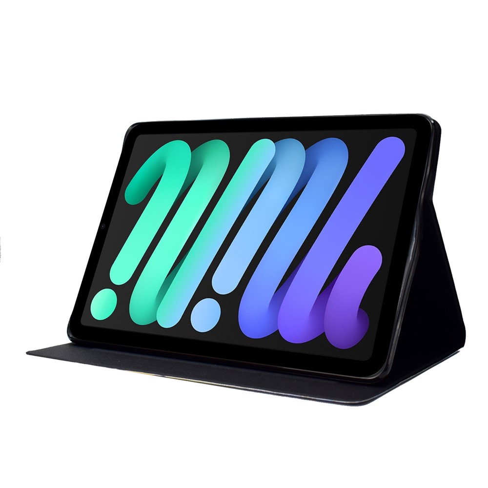 Stylish Pattern Printing Anti-Fall Card Slot Stand Design PU Leather Cover with Smart Auto Wake Sleep for iPad mini (2021) - Love-5