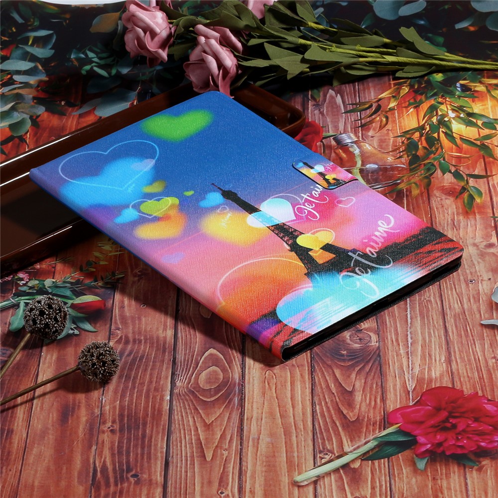 Pattern Printing PU Leather Stylish Anti-Drop Card Slot Stand Cover with Smart Auto Wake Sleep for iPad mini (2021) - Iron Tower-8