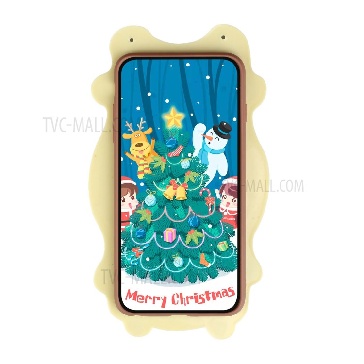 All-Inclusive Special-Shaped 3D Effect Santa/Christmas Reindeer Soft TPU + Silicone Phone Cover Case with Long Lanyard for iPhone 13 Pro 6.1 inch - Christmas Reindeer-2
