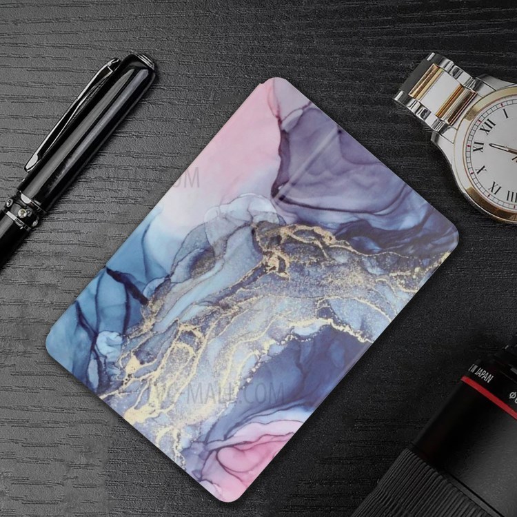 Pattern Printing Auto Wake/Sleep PU Leather Bi-fold Stand Tablet Case Cover for iPad mini (2021) - Gold Marble Pattern-10