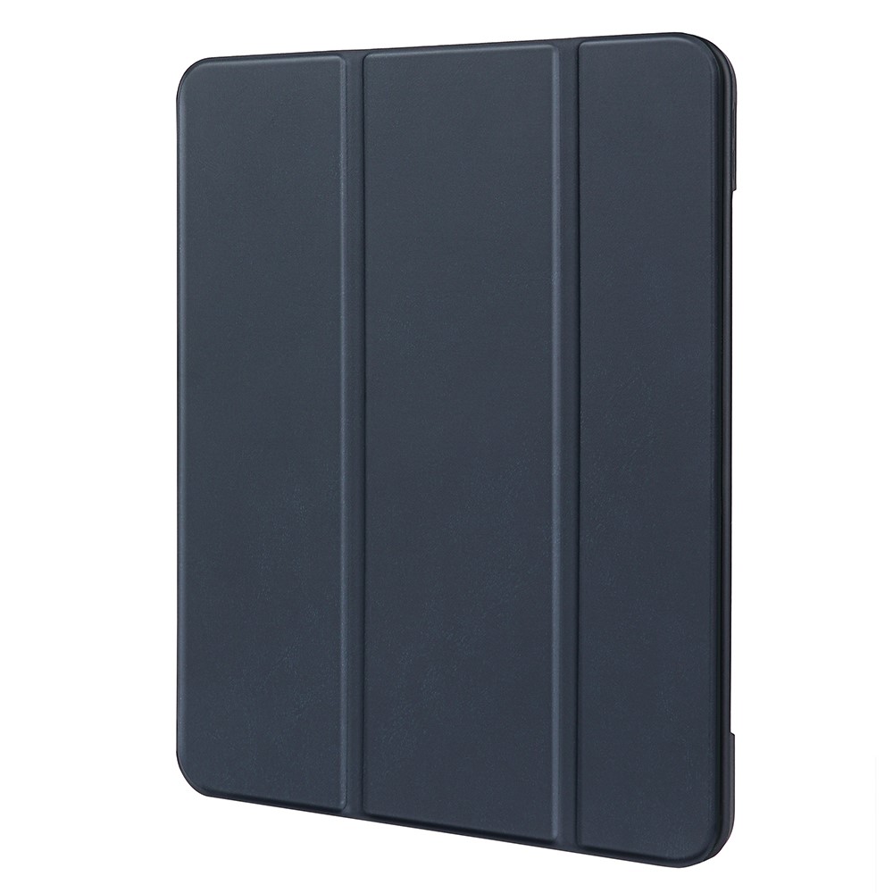 Tri-fold Stand Microfiber Leather + TPU + Silicone Smart Tablet Cover Case for iPad mini (2021) - Dark Blue-2