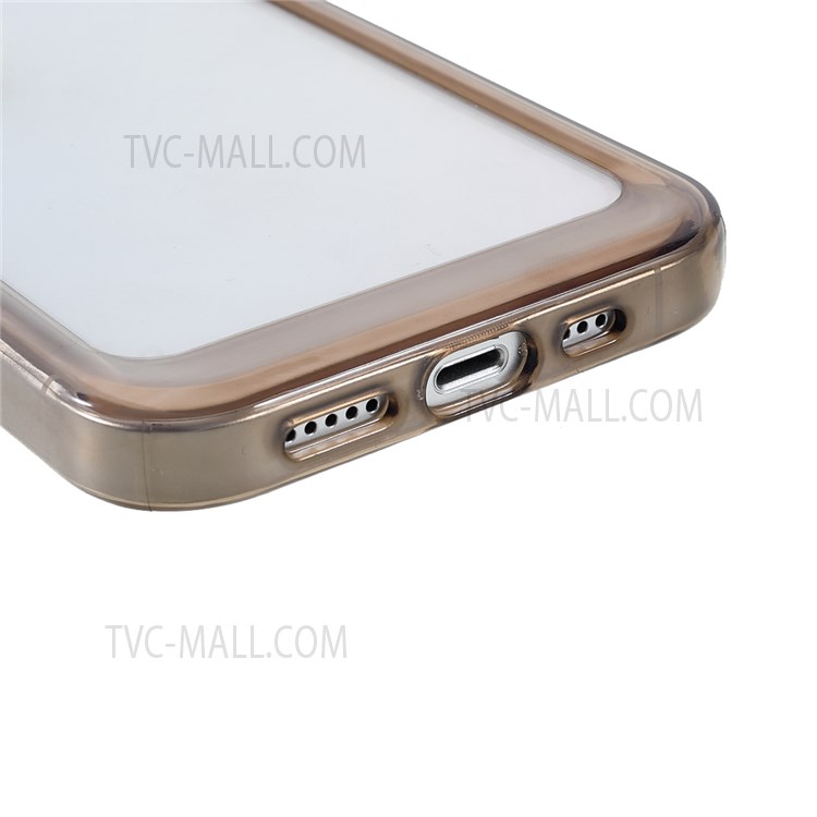 High Transparency TPU + Acrylic Anti-Drop Light Slim Protective Phone Case Cover for iPhone 13 6.1 inch - Grey-5